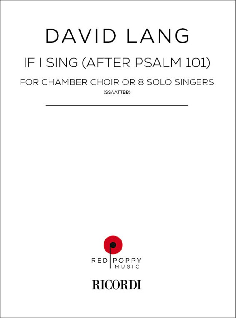 If I Sing (After Psalm 101)